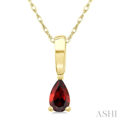 Pear Shape Gemstone Solitaire Pendant