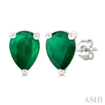 Pear Shape Gemstone Stud Earrings