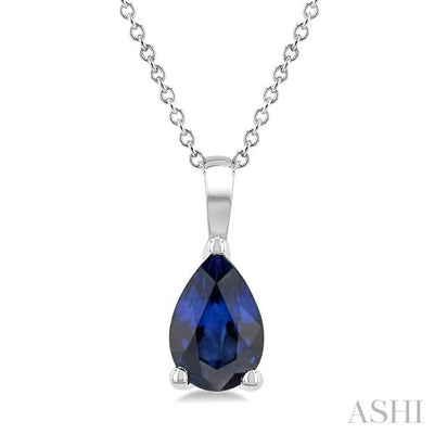 Pear Shape Gemstone Solitaire Pendant