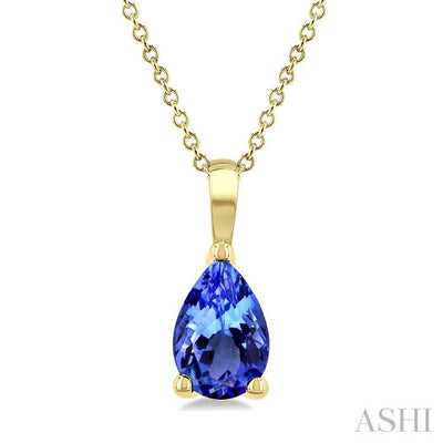 Pear Shape Gemstone Solitaire Pendant
