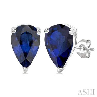 Pear Shape Gemstone Stud Earrings