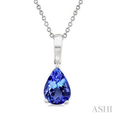 Pear Shape Gemstone Solitaire Pendant