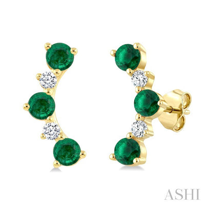 Gemstone & Petite Diamond Fashion Ear Climbers