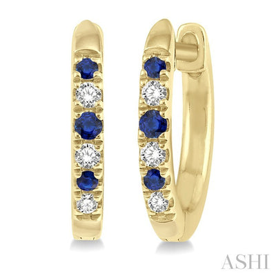Gemstone & Diamond Hoop Earrings