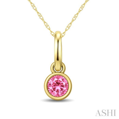 Bezel Gemstone Fashion Solitaire Pendant