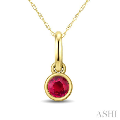 Bezel Gemstone Fashion Solitaire Pendant