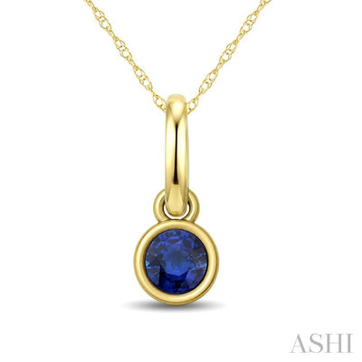 Bezel Gemstone Fashion Solitaire Pendant