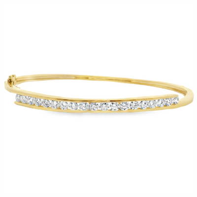 Diamond Bypass Bangle Bracelet