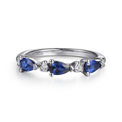 Sapphire & Diamond Stackable Ring