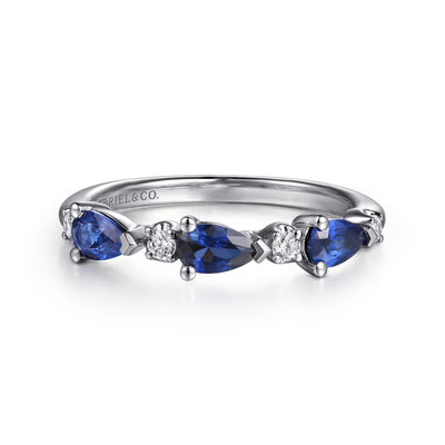 Sapphire & Diamond Stackable Ring