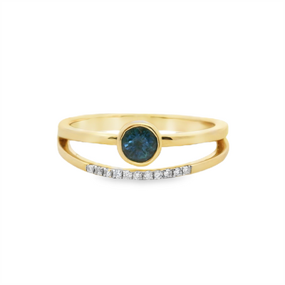 Sapphire & Diamond Fashion Ring