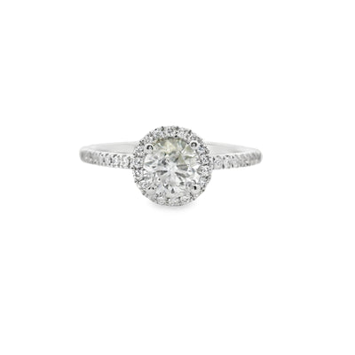 Round Diamond Halo Engagement Ring