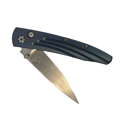 Collector's Blue Star Pocket Knife