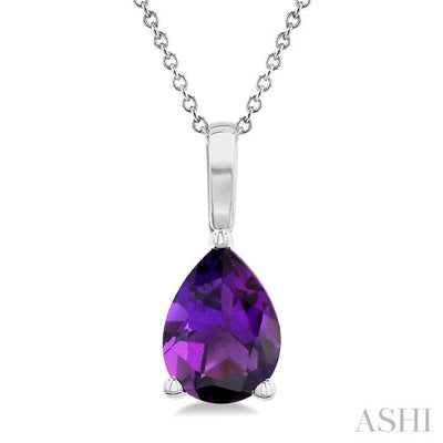 Pear Shape Gemstone Solitaire Pendant