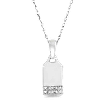 Diamond Dog Tag Pendant