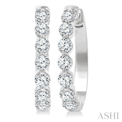 Diamond Fashion Hoop Earrings