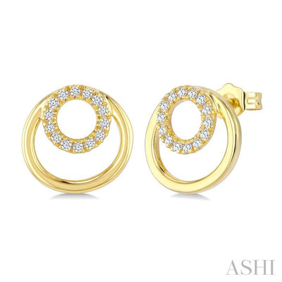 Round Shape Petite Diamond Fashion Earrings