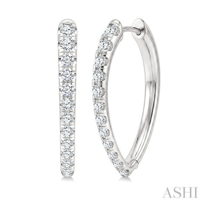 Chevron Diamond Fashion Hoop Earrings