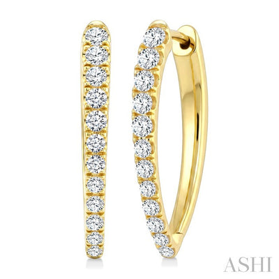 Chevron Diamond Fashion Hoop Earrings
