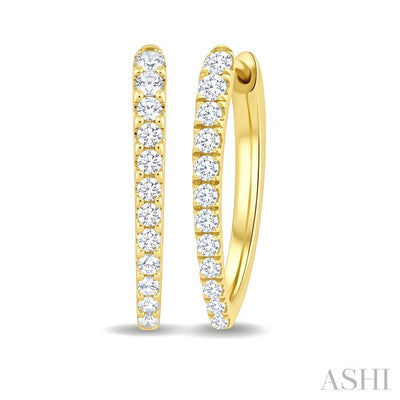 Chevron Diamond Fashion Hoop Earrings