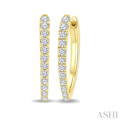 Chevron Diamond Fashion Hoop Earrings