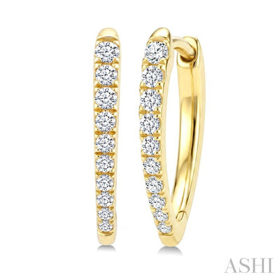 Chevron Diamond Fashion Hoop Earrings
