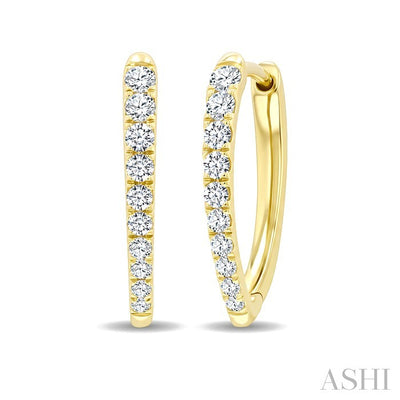 Chevron Diamond Fashion Hoop Earrings