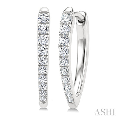 Chevron Diamond Fashion Hoop Earrings