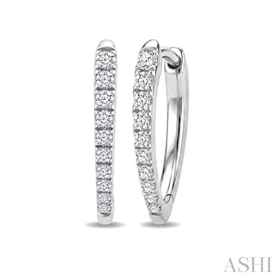 Chevron Diamond Fashion Hoop Earrings