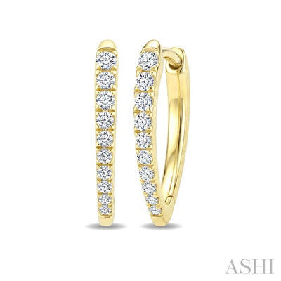 Chevron Diamond Fashion Hoop Earrings