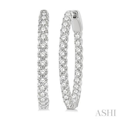 Inside-Out Diamond Round Hoop Earrings
