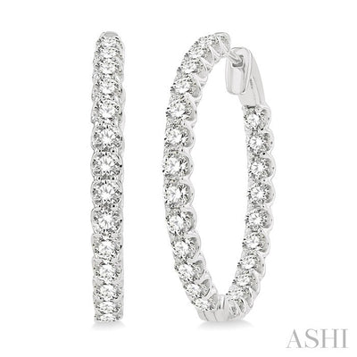 Inside-Out Diamond Round Hoop Earrings