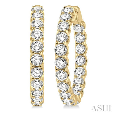 Inside-Out Diamond Round Hoop Earrings