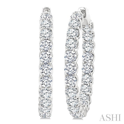 Inside-Out Diamond Round Hoop Earrings