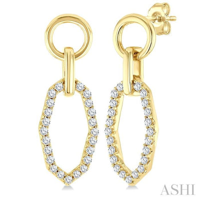 Geometric Shape Interlock Diamond Fashion Earrings