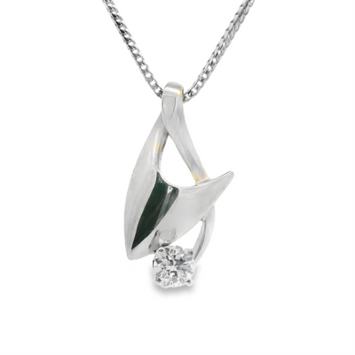 Asymmetrical Diamond Pendant