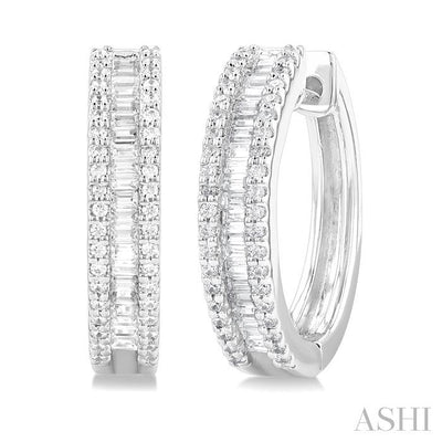 Baguette Diamond Hoop Earrings