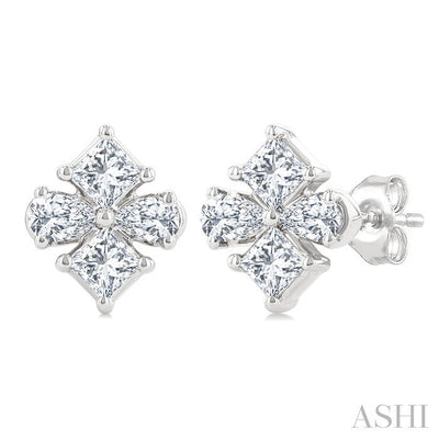 Mixed Shape Diamond Fashion Earrings