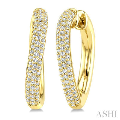 Aeris Gold Diamond Fashion Hoop Earrings