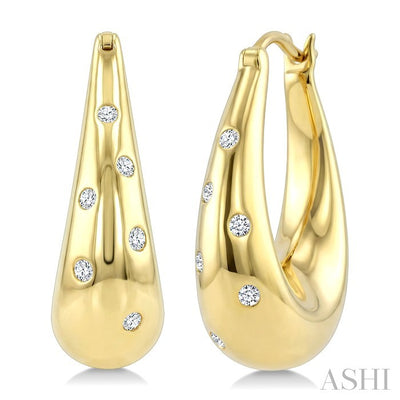 Aeris Gold Mosaic Diamond Fashion Hoop Earrings