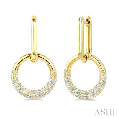 Aeris Gold Interlock Diamond Fashion Earrings