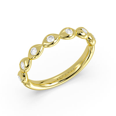 Diamond Bezel Stackable Ring