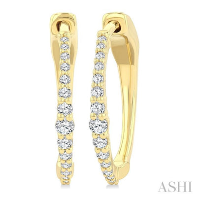 Graduated Riviera Diamond Hoop Earrings