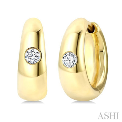 Aeris Gold Diamond Fashion Hoop Earrings