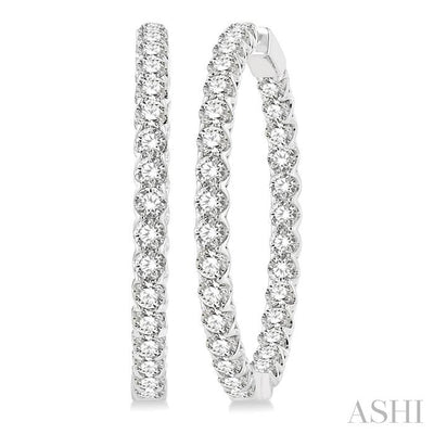 Inside-Out Diamond Round Hoop Earrings