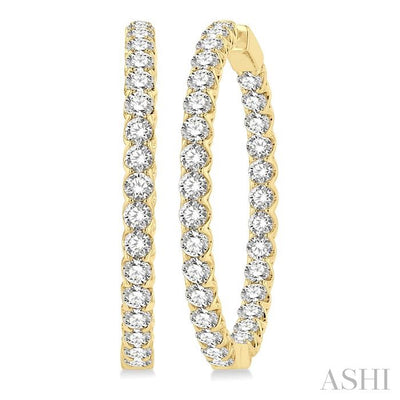 Inside-Out Diamond Round Hoop Earrings