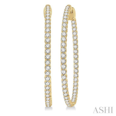 Inside-Out Diamond Round Hoop Earrings