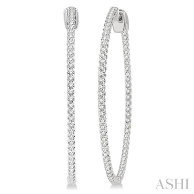 Inside-Out Diamond Round Hoop Earrings