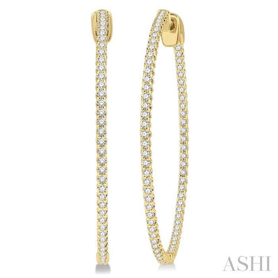Inside-Out Diamond Round Hoop Earrings