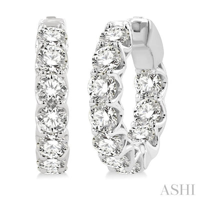 Inside-Out Diamond Round Hoop Earrings